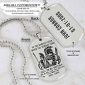 WAD062 - Call On Me Brother - Warrior - Spartan Necklace - Engrave Silver Dog Tag